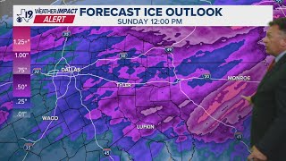 WATCH: Friday night forecast of winter storm heading toward East Texas
