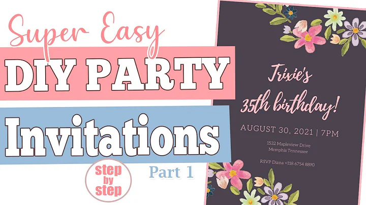 How To Make a Digital Party Invitation | Easy DIY Invitation for All Occasions Part 1