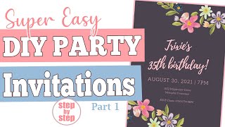 How To Make a Digital Party Invitation | Easy DIY Invitation for All Occasions Part 1 screenshot 3