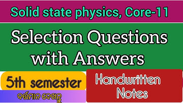 5th semester Solid state physics important Long question answer || Bragg