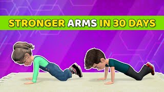 WAVE GOODBYE TO WEAK ARMS: 30-DAY KIDS WORKOUT FOR STRONGER ARMS