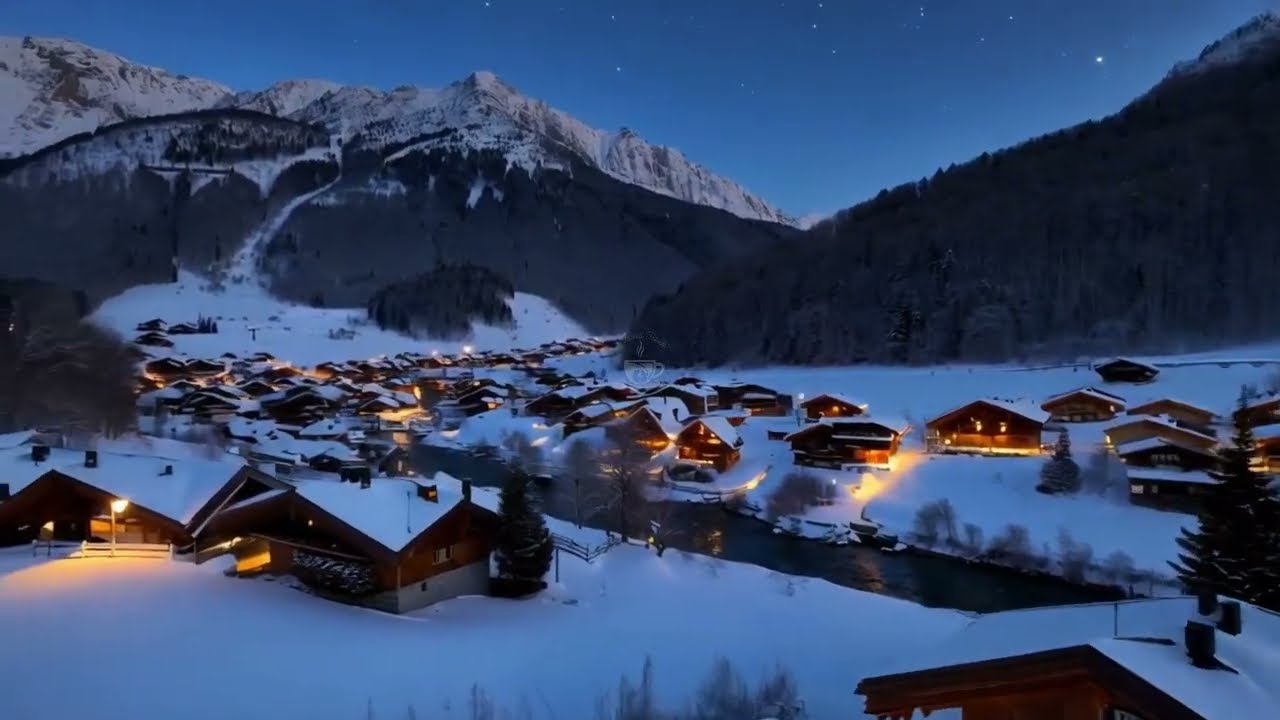 Serene Winter Escape: Relaxing Piano Music & Snowy Cabins ❄️🏔️🎹