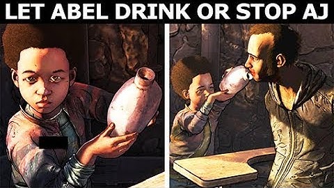 Let Abel Drink Or Stop AJ - Alternative Choices - The Walking Dead Final Season 4 Episode 3