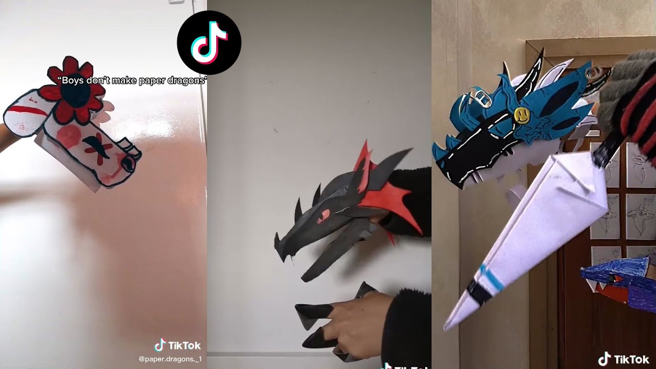 dragon-puppet-ideas-paper-dragon-tiktok-compilation-2-youtube