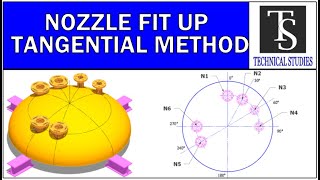 How to fit-up nozzles on a dish end- tangential method tutorial for beginners. screenshot 5