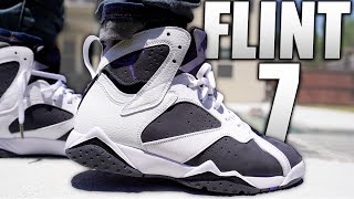 2021 Jordan 7 Flint Review and On Foot in 4K