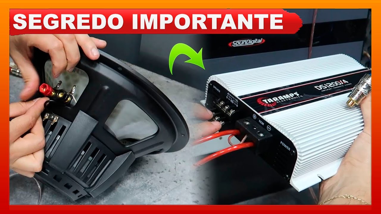 Como instalar Subwoofer Bobina Dupla em dois Bridges de um amplificador