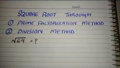 How to find the square root of 64 by prime factorization method and division method in urdu