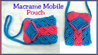Macrame mobile pouch