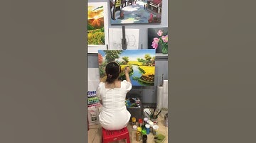Cách vẽ tranh Sơn dầu #homeart #dayve