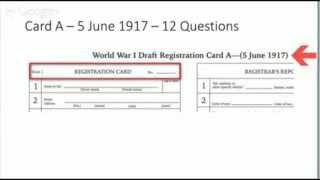 Lesson Learned: World War I Draft Registration Cards