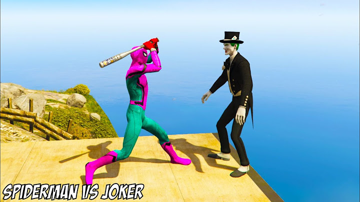 GTA 5 Funny Ragdolls Pink Spiderman VS Joker (Euphoria Physics, Funny Moments)