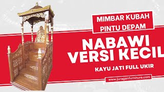 Mimbar Masjid Ukir Pintu Depan Full Kayu Jati