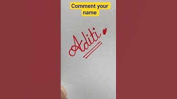 ✨ Cursive Name Art | Stylish Name Writing in Cursive | Calligraphy for Beginners #shorts #aditi
