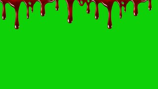 Blood Dripping Green Screen Effects Stock Footage video HD