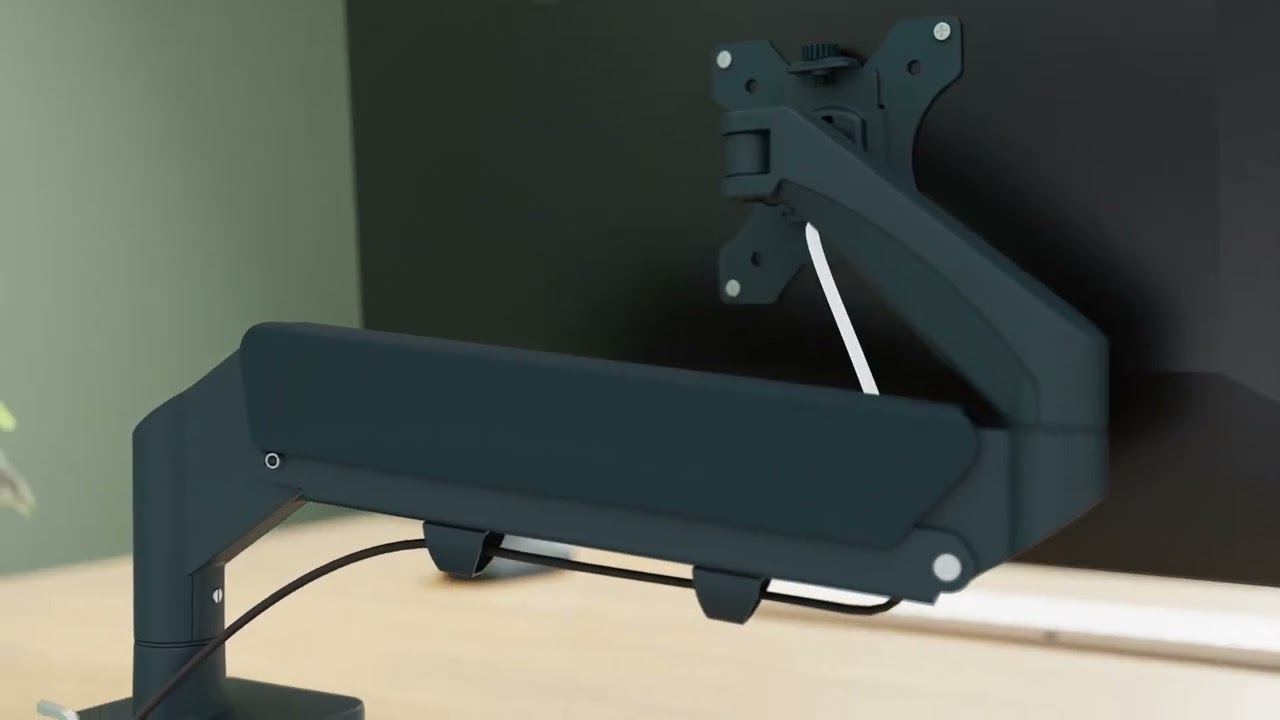 Suport monitor Leitz Ergo | Braț ajustabil și extensibil | Fixare pe birou