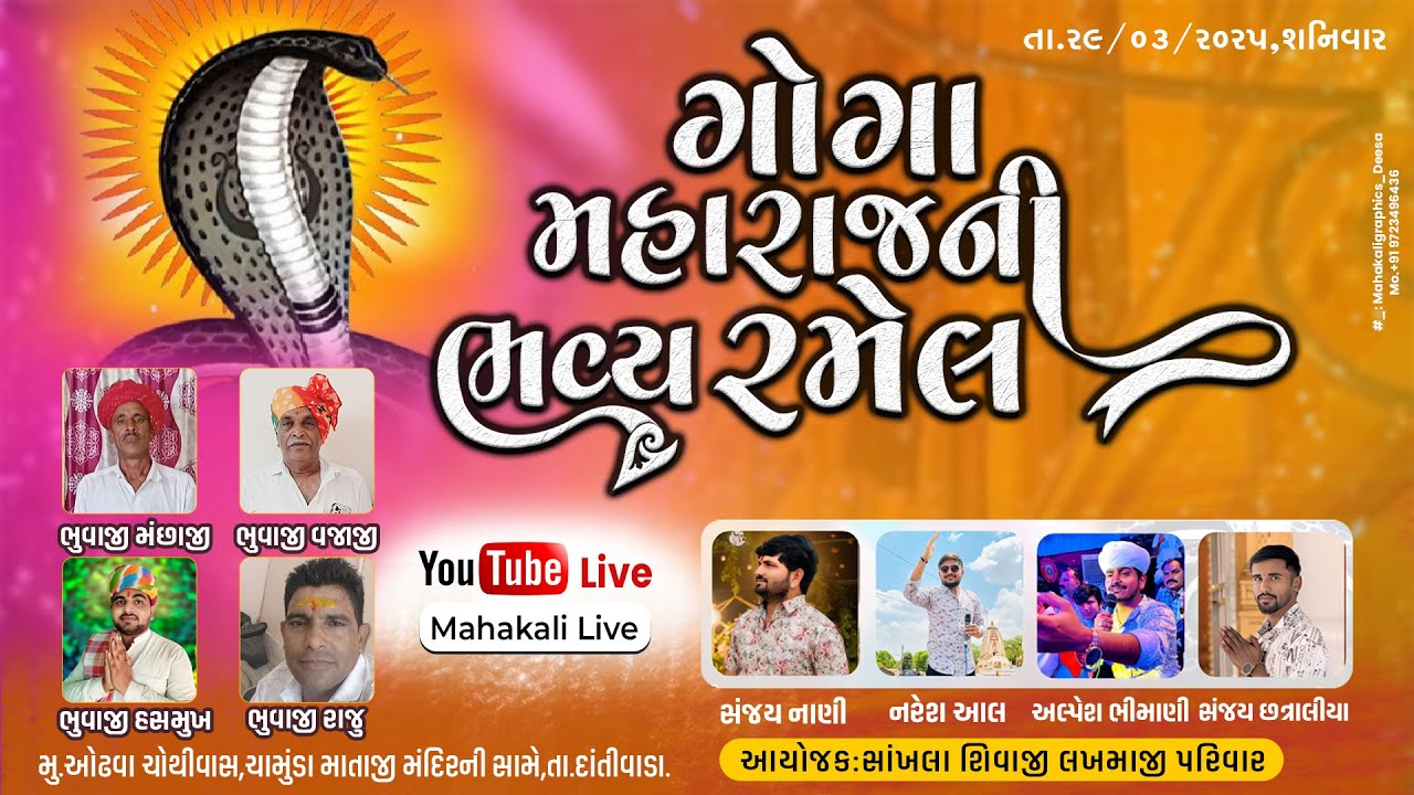 LIVE 🔴 II શ્રી ગોગા મહારજની ભવ્ય રમેલ II કલાકાર: સંજય નાણી,નરેશ આલ II 2025