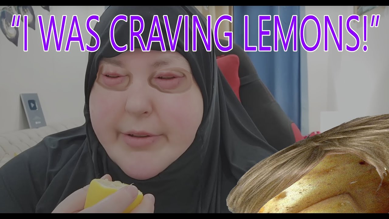 Foodie Beauty proves she's changed, by chewing on a lemon.