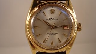 Rolex Datejust Ref.6105 "Ovettone", datario rosso, primi anni '50