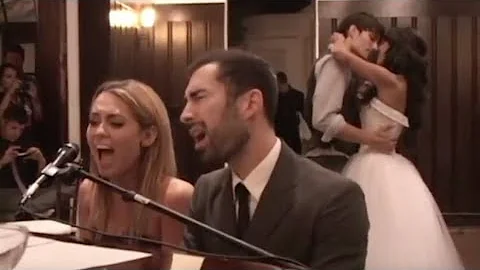 Miley Cyrus sings "When I Look At You" at Best Friend's Wedding
