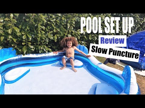 Intex Swim Centre Family Pool with Seats Set Up & Review Slow Puncture Straight Away