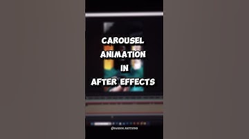 Carousel animation in after effects