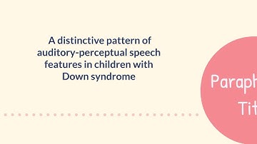 July 2019: Translational video for AAIDD journal