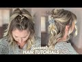 Simple Hairstyles for fine hair | Half up half down hairstyles | Heatless Hairstyle