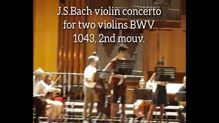 Yuki Serino Julian Kainrath Accademia d’archi di Bolzano Bach BWV 1043 2 mouv. 13 year’s old