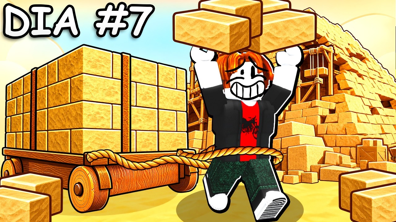 PRIMEIRA VEZ NO CONSTRUA A PIRÂMIDE COM ROBUX INFINITO ATIVADO NO ROBLOX 🤑