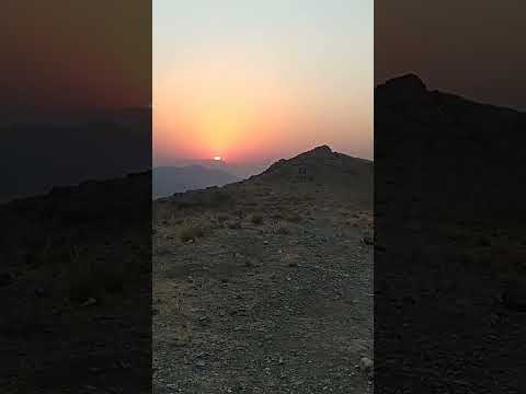 غروب خورشید در کرمانشاه از فراز تپه های سراب