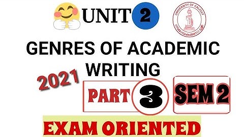 Calicut university| ACADEMIC WRITING |2nd chapter |2nd sem|