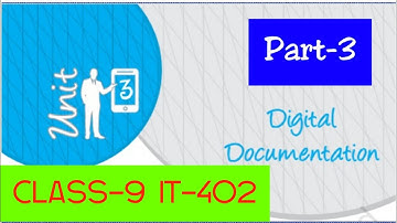 Class-9 IT-402||Ch-3 Digital Documentation Part-3