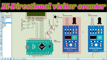 Bidirectional Visitor Counter using IR sensor and arduino with automatic room light control system