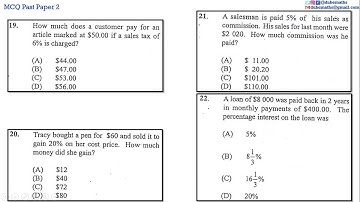 19,20,21&22 | Consumer Arithmetic | Multiple Choice 2 | CXC CSEC Mathematics