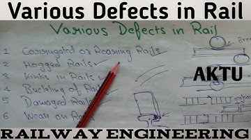 Various Defects in rail | Railway Engineering | GATE ESE IES SSC JE
