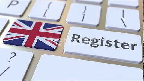 Register Text and Flag of Great Britain on the Keyboard | Motion Graphics - Envato elements