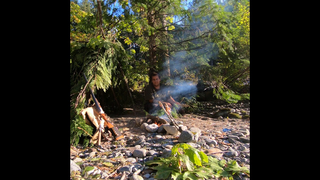 Open fire salmon fillet cook ( sockeye)