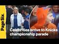 Timothée Chalamet, Ben Stiller, Edie Falco and more stars arrive at Knicks championship parade