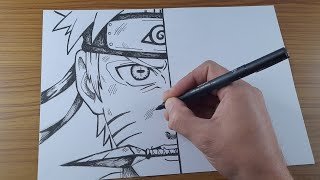 COMO DESENHAR O NARUTO PASSO A PASSO! 🍥 Tutorial Fácil para Iniciantes