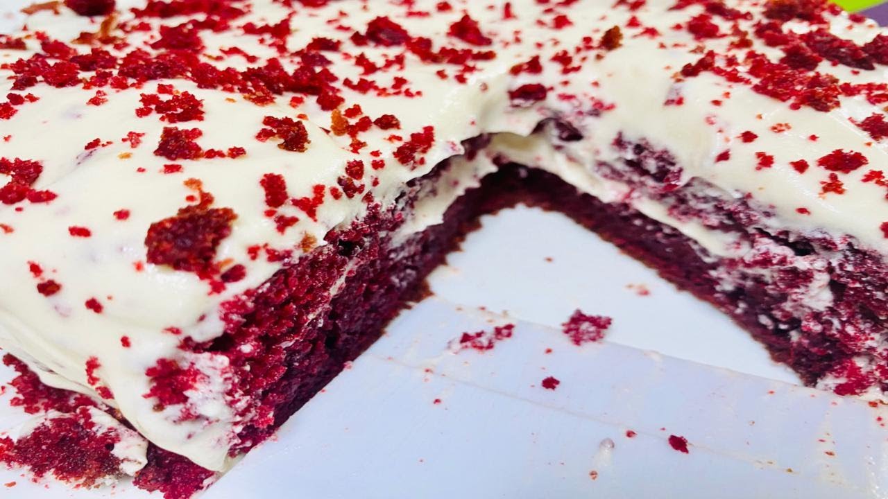 Red Velvet Cake At Home No Oven Whipped Cream Frosting. YouTube
