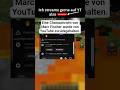 Eine Chatnachricht von Marc Fischer wurde von YouTube zurückgehalten. #minecraft #live #shorts