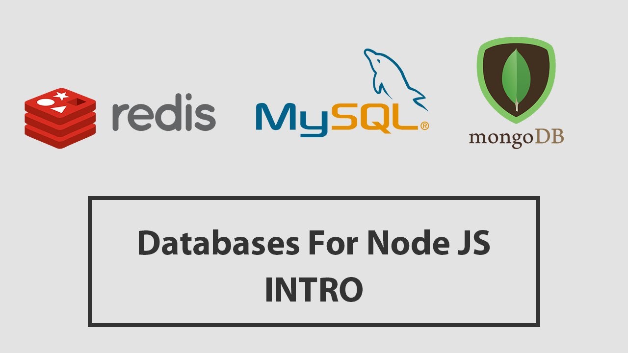 Databases For Node JS - INTRO - YouTube