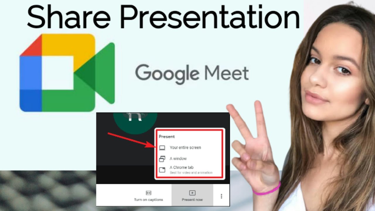 Share presentation Google Meet YouTube
