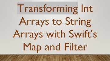 Transforming Int Arrays to String Arrays with Swift