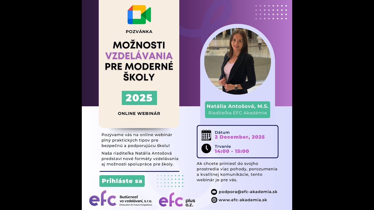 Možnosti vzdelávania pre moderné školy I Záznam webinára