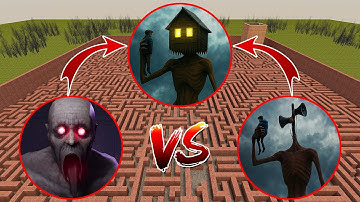 HOUSE HEAD VS SIREN HEAD VS SCP 096 VS In Garry