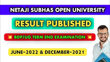 NSOU BDP/UG Term End Examination Result Published | June 2022 & December 2021 | Graduation Results