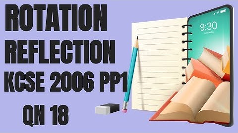 REFLECTION | ROTATION | KCSE 2006 PP1