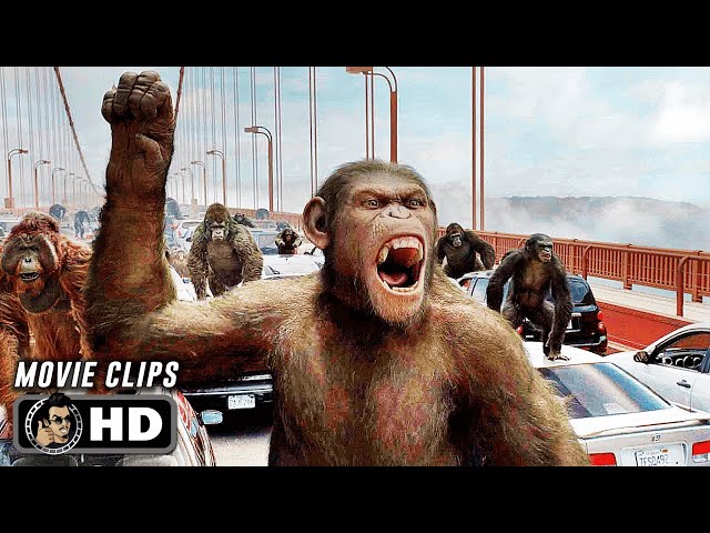 RISE OF THE PLANET OF THE APES CLIP COMPILATION (2011) Andy Serkis class=
